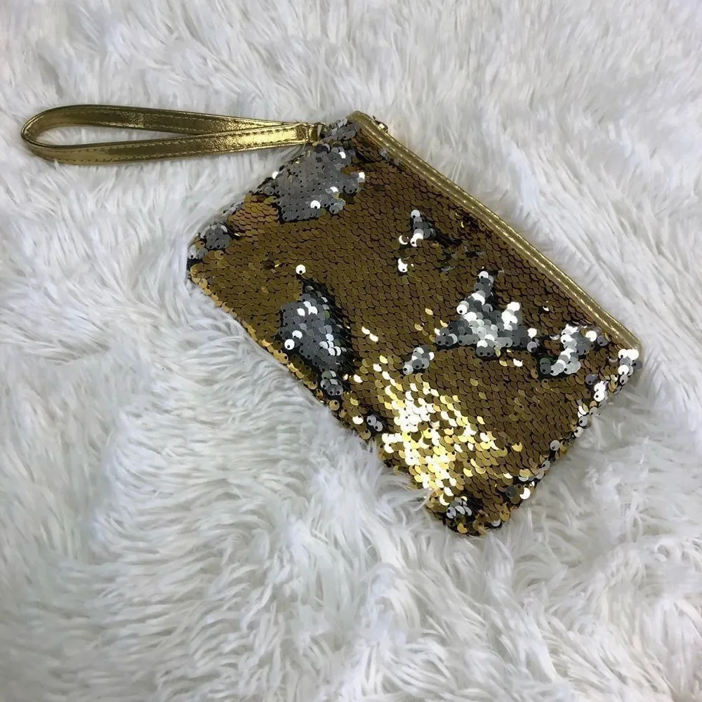 Sequins Gold and Silver‎ Wristlet NWOT